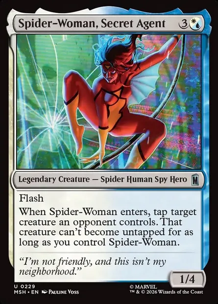 Spider-Woman, Secret Agent, Magic card MSH 229 — Marvel Super Heroes set