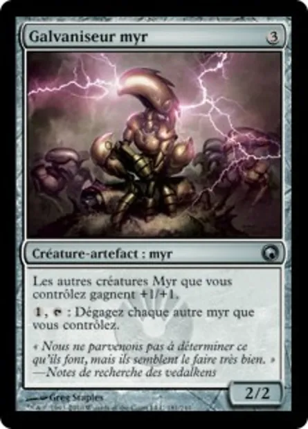 Galvaniseur myr, carte Magic SOM 181 — extension Cicatrices de Mirrodin