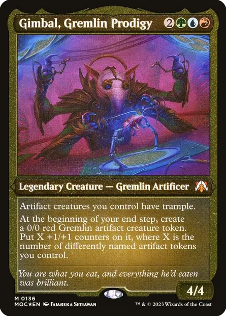 Gimbal, Gremlin Prodigy, Magic card MOC 136 — March of the Machine Commander set