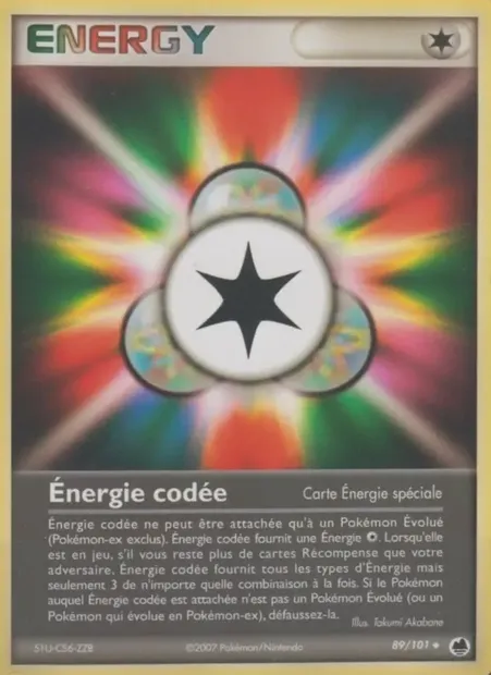 Énergie codée, carte Pokémon DF 89 — extension EX Île des Dragons