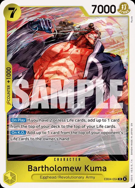 Bartholomew Kuma, One Piece card EB04-054 — EGGHEAD CRISIS set