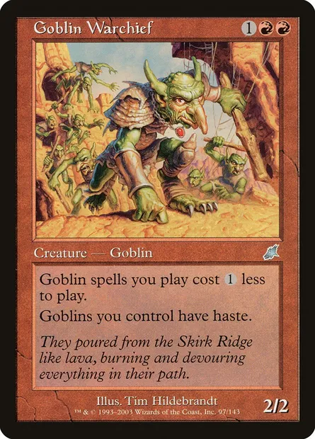 Goblin Warchief, Magic card SCG 97 — Scourge set