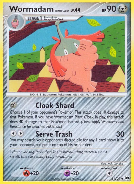 Wormadam Trash Cloak, Pokémon card AR 51 — Arceus set