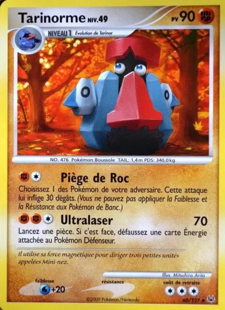 Tarinorme, carte Pokémon PL 60 — extension Platine