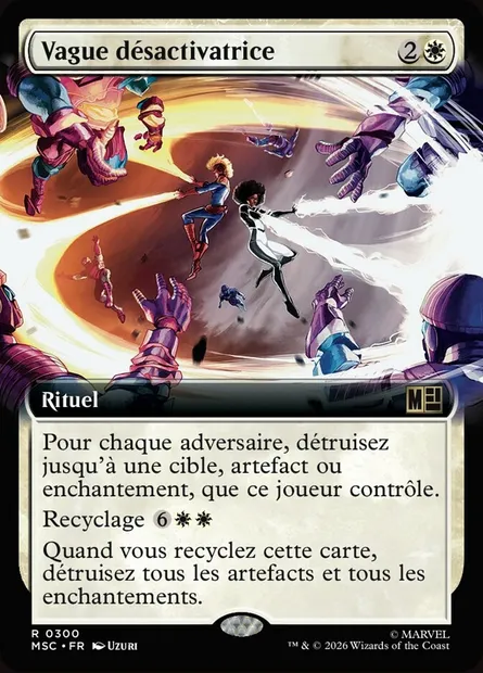Vague désactivatrice, carte Magic MSC 300 — extension Marvel Super Heroes Commander