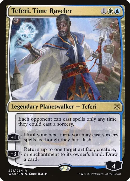 Teferi, Time Raveler, Magic card WAR 221 — War of the Spark set