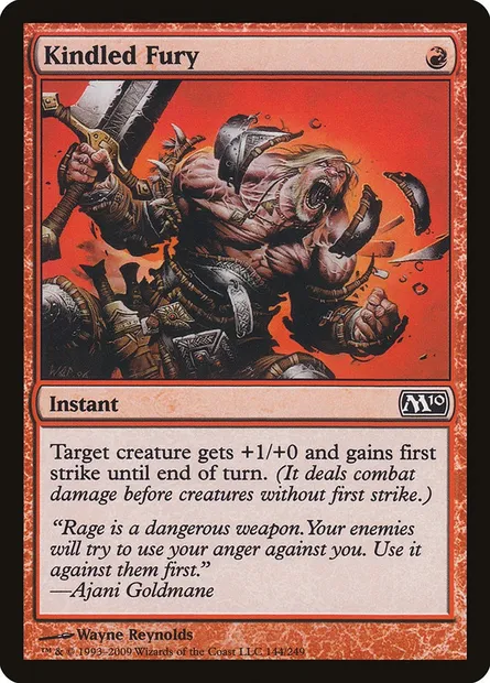 Kindled Fury, Magic card M10 144 — Magic 2010 set