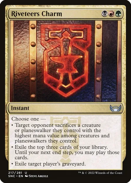 Riveteers Charm, Magic card SNC 217 — Streets of New Capenna set