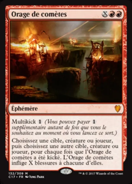 Orage de comètes, carte Magic C17 132 — extension Commander 2017