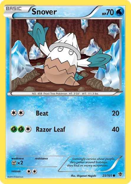Snover, Pokémon card PLB 25 — Plasma Blast set