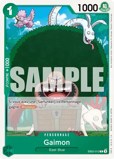Gaimon, carte One Piece EB02-012 — extension Anime 25th Collection