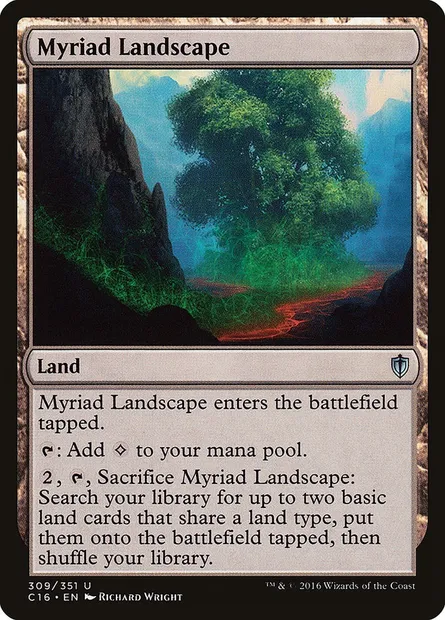 Myriad Landscape, Magic card C16 309 — Commander 2016 set