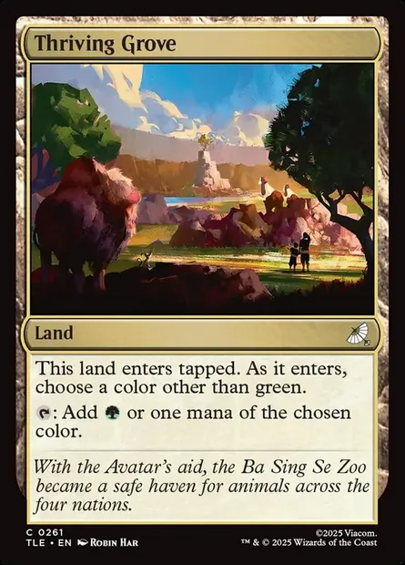 Thriving Grove, Magic card TLE 261 — Avatar: The Last Airbender Eternal set