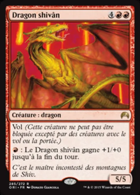 Dragon shivân, carte Magic ORI 285 — extension Magic Origines