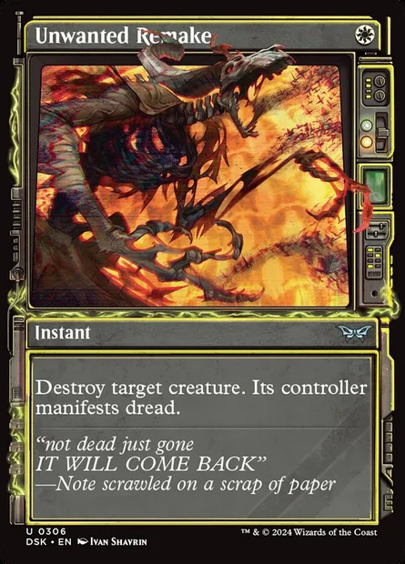 Unwanted Remake, Magic card DSK 306 — Duskmourn: House of Horror set