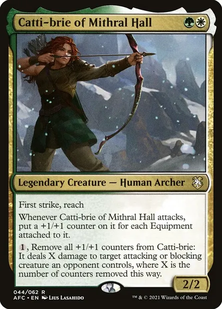 Catti-brie of Mithral Hall, Magic card AFC 44 — Forgotten Realms Commander set