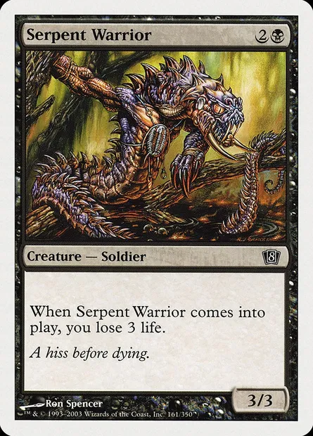 Serpent Warrior, Magic card 8ED 161 — Eighth Edition set