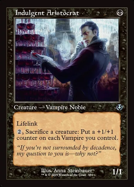 Indulgent Aristocrat, Magic card INR 384 — Innistrad Remastered set