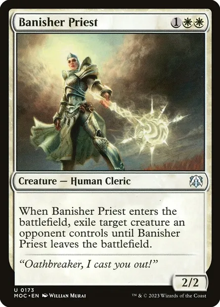Banisher Priest, Magic card MOC 173 — March of the Machine Commander set