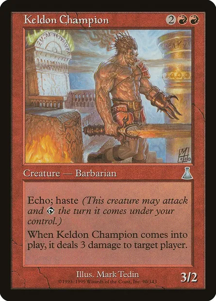 Champion Kelde, carte Magic UDS 90 — extension Destinée d'Urza