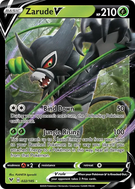 Zarude V, Pokémon card VIV 22 — Vivid Voltage set
