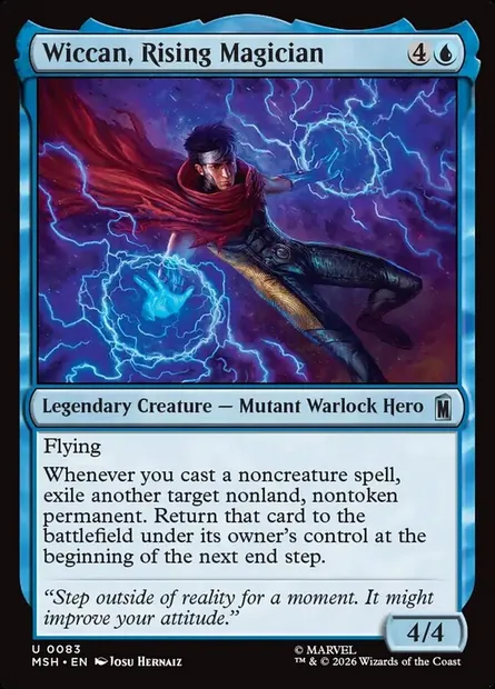 Wiccan, Rising Magician, Magic card MSH 83 — Marvel Super Heroes set