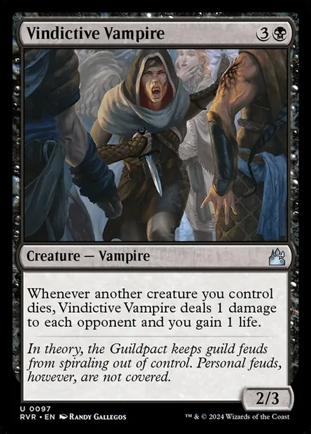 Vindictive Vampire, Magic card RVR 97 — Ravnica Remastered set