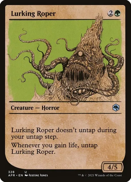 Lurking Roper, Magic card AFR 328 — Adventures in the Forgotten Realms set