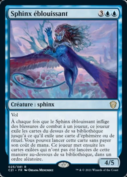 Sphinx éblouissant, carte Magic C21 25 — extension Commander 2021