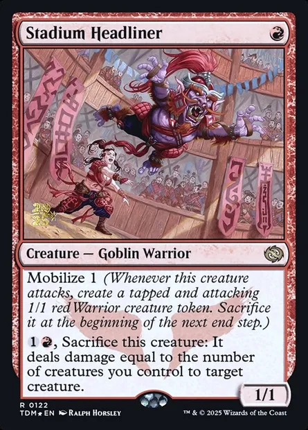 Stadium Headliner, Magic card PTDM 122s — Tarkir: Dragonstorm Promos set