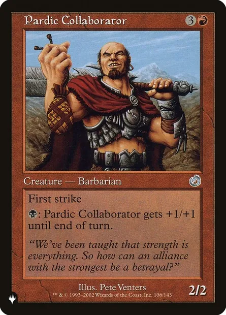 Pardic Collaborator, Magic card PLST TOR-106 — The List set