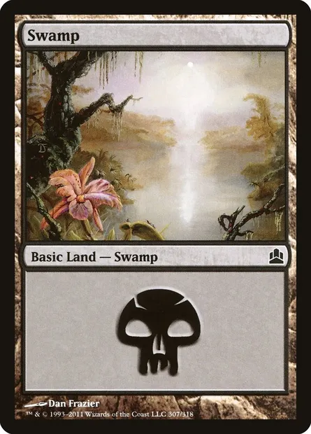 Swamp, Magic card CMD 307 — Commander 2011 set