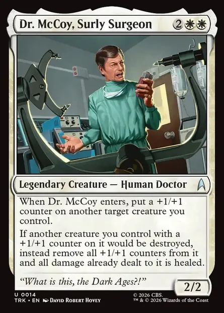 Dr. McCoy, Surly Surgeon, Magic card TRK 14 — Star Trek set