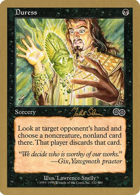Contrainte, carte Magic WC99 js132 — extension World Championship Decks 1999