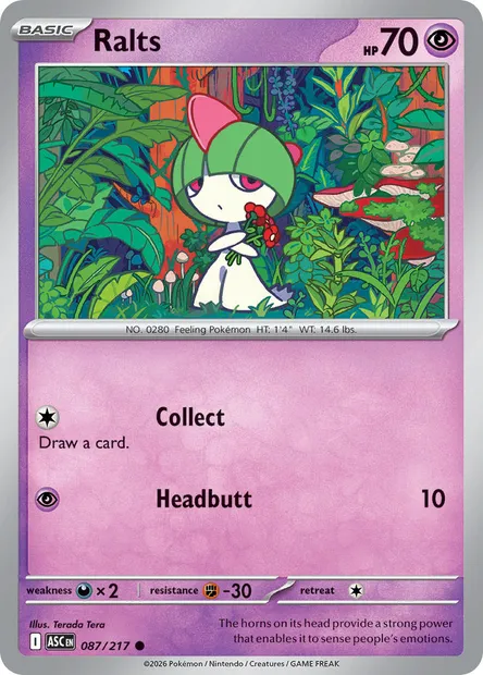 Ralts, Pokémon card ASC 087 — Ascended Heroes set