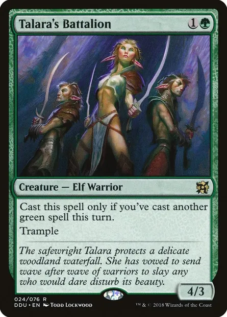 Bataillon de Talara, carte Magic DDU 24 — extension Duel Decks: Elves vs. Inventors