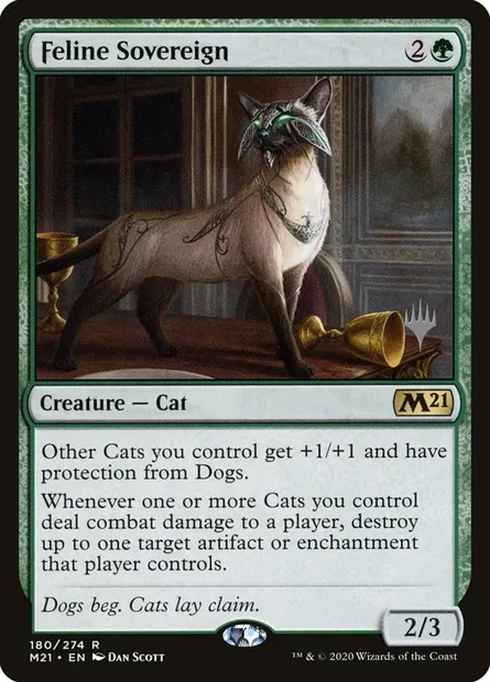 Feline Sovereign, Magic card PM21 180p — Core Set 2021 Promos set