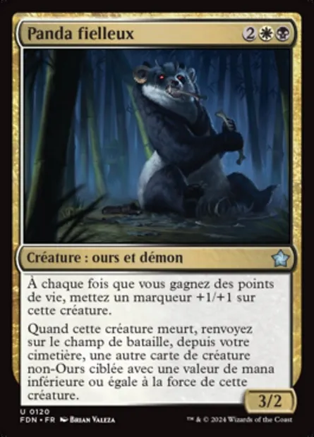 Panda fielleux, carte Magic FDN 120 — extension Foundations