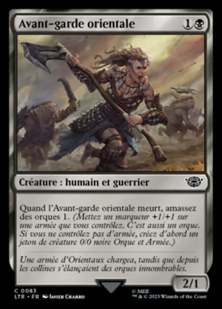 Avant-garde orientale, carte Magic LTR 83 — extension Le Seigneur des Anneaux : chroniques de la Terre du Milieu