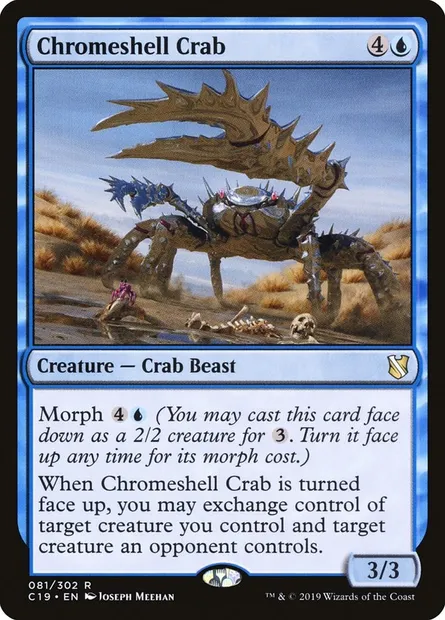 Chromeshell Crab, Magic card C19 81 — Commander 2019 set