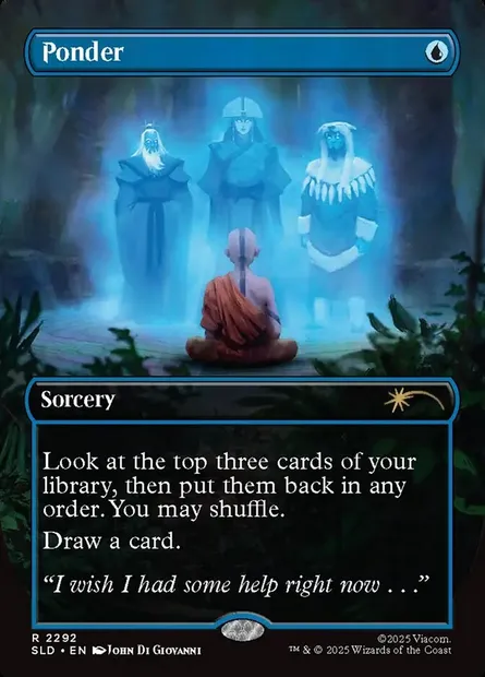 Ponder, Magic card SLD 2292 — Secret Lair Drop set