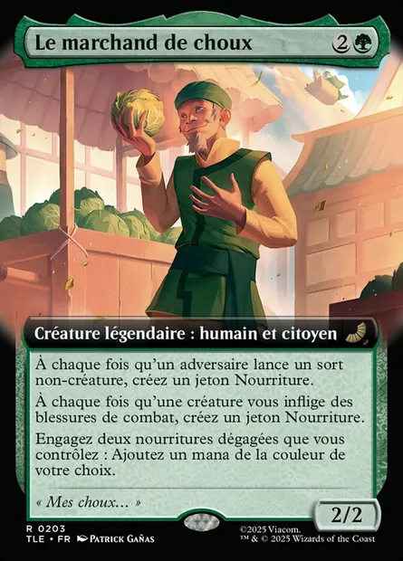 Le marchand de choux, carte Magic TLE 203 — extension Avatar: The Last Airbender Eternal
