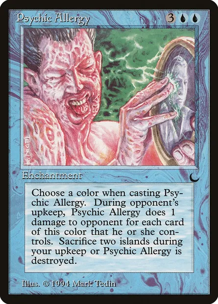 Psychic Allergy, Magic card DRK 34 — The Dark set