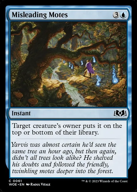 Misleading Motes, Magic card WOE 61 — Wilds of Eldraine set