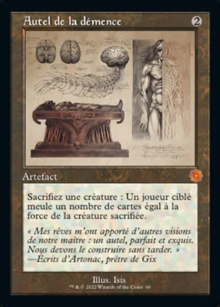 Autel de la démence, carte Magic BRR 66 — extension The Brothers' War Retro Artifacts