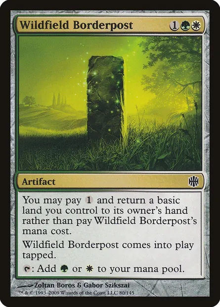 Wildfield Borderpost, Magic card ARB 80 — Alara Reborn set