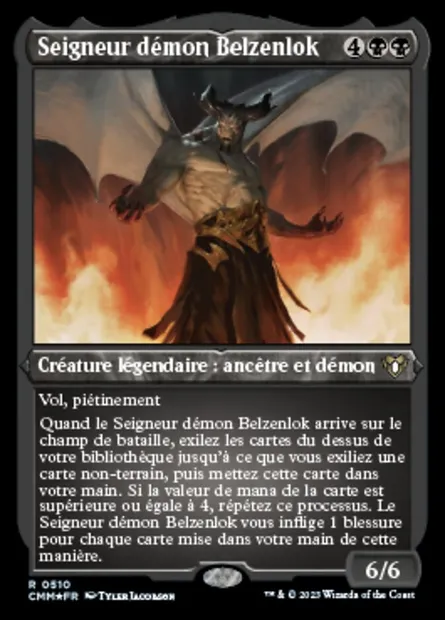 Seigneur démon Belzenlok, carte Magic CMM 510 — extension Commander Masters
