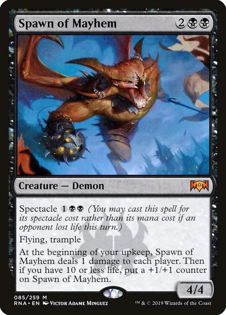 Spawn of Mayhem, Magic card RNA 85 — Ravnica Allegiance set