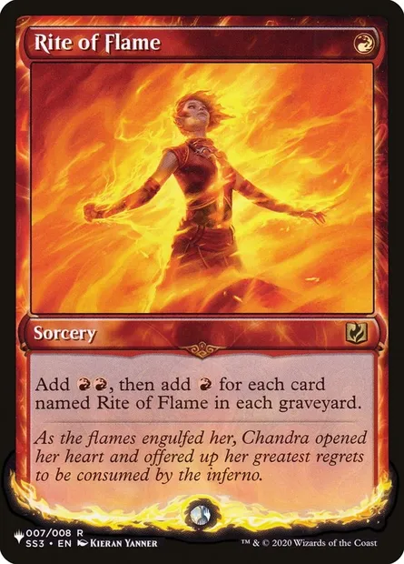 Rite de flammes, carte Magic PLST SS3-7 — extension The List