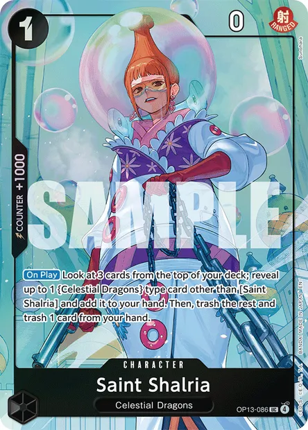 Saint Shalria, One Piece card OP13-086 — CARRYING ON HIS WILL set
